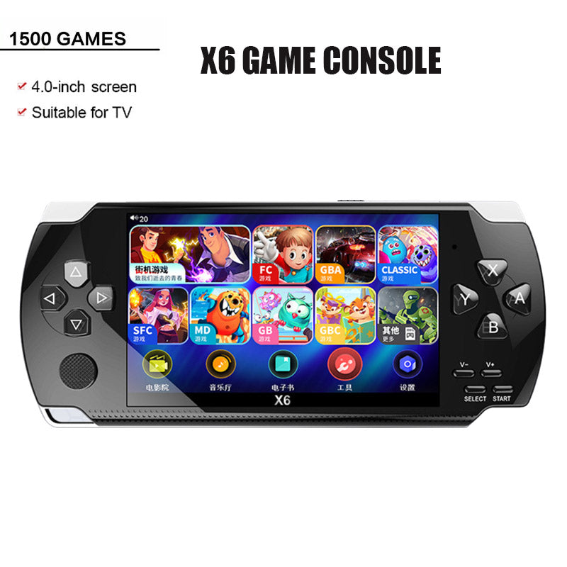X6 Handheld Portable Game Console with 1500 Games